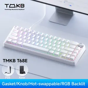 [Restock] KEMOVE DK68E/T68E/DK81E/T81E  Mechanical Gaming Keyboard Hot-Swappable Gasket-Mount Creamy Sound Programmable Volume Knob RGB Backlit ABS Keycaps 5-Layer Foam Pre-Lubed Switches USB-C Wired