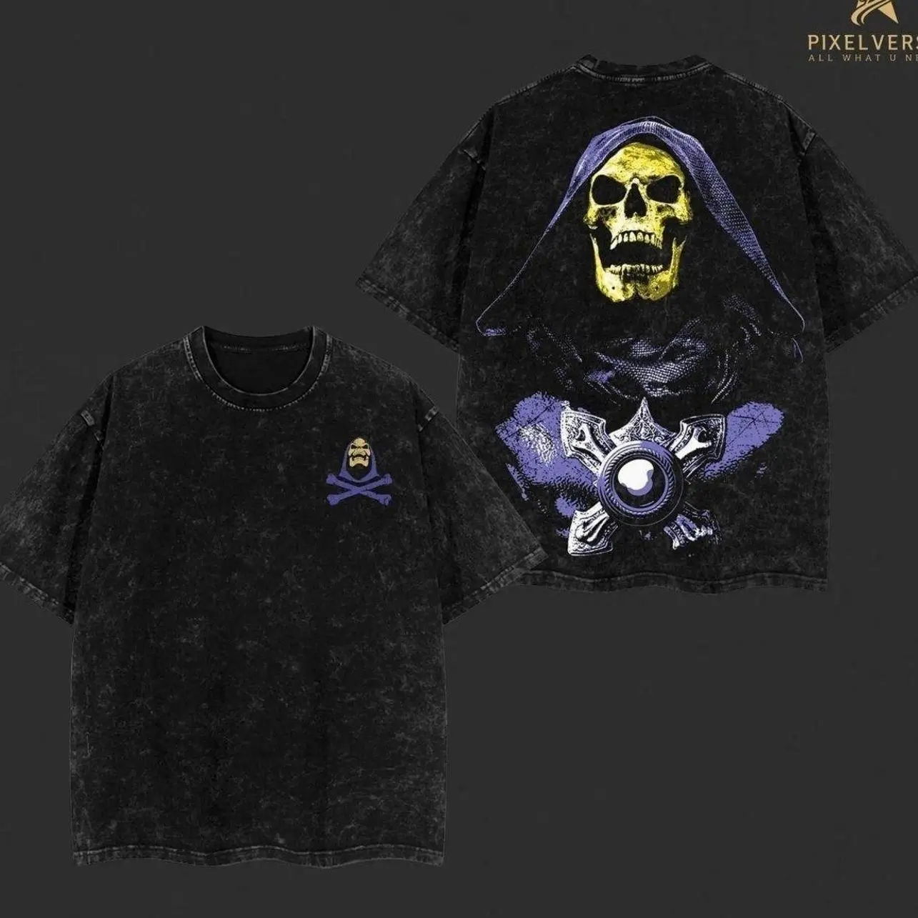 2026 Movie Skeletor T-Shirt Retro Masters Of The Universe Graphic Tee Vintage Lord Of Destruction Gym Pump Cover Oversized Hip Hop Streetwear Acid Wash Grunge Clothes US CKG KPJ E9B