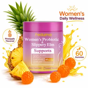 Feduma Women’s pH Balance Gummies | Probiotic + Slippery Elm Supplement | Odor Control & Moisture Support, 60 Gummies