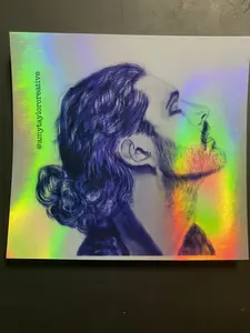 Holographic sticker - Hozier portrait