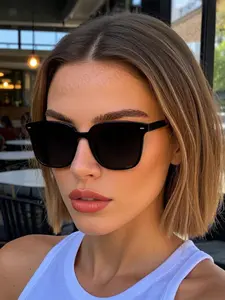 Trendy Casual Wraparound Frame Sunglasses, 1pc Count, Perfect for Everyday Wear & Outdoor Activities, Stylish Accessory