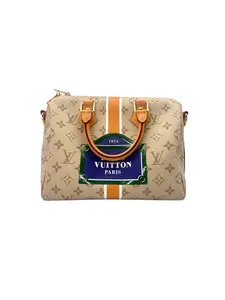 Pre-owned Louis Vuitton Canvas Shoulder Bags Monopaname Beige Ocher Speedy 25 Handle Bag LV1921