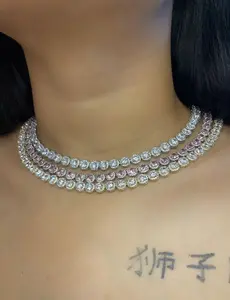 Princess Tennis Necklace  (Ships Same Day)