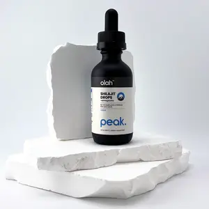 Olah Pure Shilajit Drops with Ashwagandha | 100% Natural Himalayan Shilajit | Energy & Vitality Supplement | Sourced from 17,000+ ft | 60 Servings