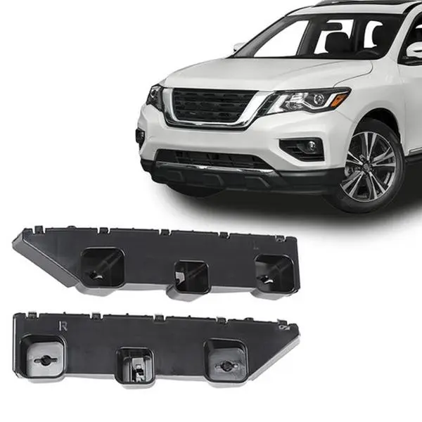 Front Outer Bumper Brackets, Direct Fit for 2013-2019 Nissan Pathfinder, Left+Right Set, Factory Match, Modern Tooling Auto Replacement Part