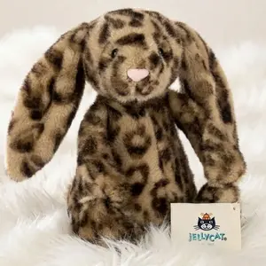 Exclusive NWT Jellycat Cobblehop Leopard Bunny – Luxury Soft Stuffed Animal Collectible