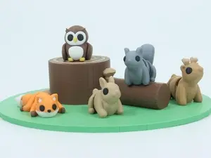 MrSpinner Adventure Minis - Woodland (3d-printed mini fidget animals)