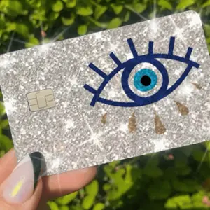 ExotixCard ultra bling reflective card skin back information