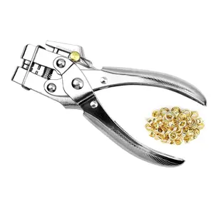 Eyelet Hole Punch Pliers Eyelet Tool,3/16 in Grommet Pliers Kit Eyelets Kits with100PCS Grommets Shoe Eyelets Grommet Sets for Leather Fabric Belt Clothes Decorative Repair