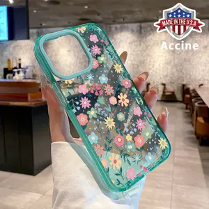 Case for iPhone 16 Pro Max 15 Plus 14 13 12 11 Well ordered flowers Non-Yellowing Shockproof Clear slim Protective Softcase