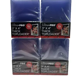 Ultra Pro 3X4 Thick 55pt Toploaders 4 Packs of 25 toploaders per pack, 100 total for Chrome/Prizm Cards