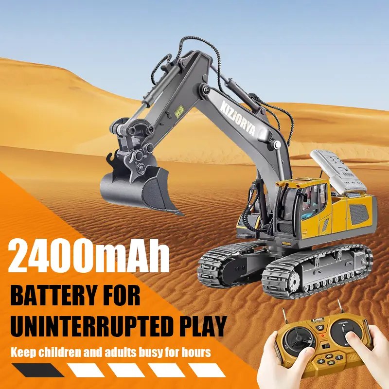 Remote Control Digger,Toy Digger Remote Control Digger Excavator Toys,Engineering Sand Digger Construction Vehicle Toy RC Excavator Toy Cars for Kids