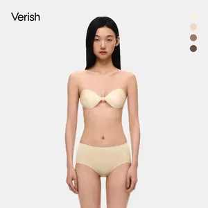[VERISH] Push-Up Sticky Bra - Adhesive Strapless Backless Bra for Women - Reusable Invisible Wireless Push-Up Bra for Wedding & Bridal Dresses