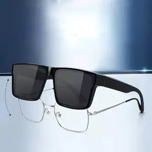 XUH Fit Over Polarized Sunglasses for Men Women, Oversized UV400 Protection Fashion Comfort Fit Glasses, Wear Over Prescription Myopia Eyeglasses