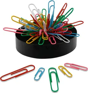 Cute Magnetic Paper Clips Holder with Assorted Size and Colors Paper Clips (160 Pieces) for Office Desk Decor, Funny Dispenser Organizer Container Securely Hold Paperclips Staples Push Pins Hairclips