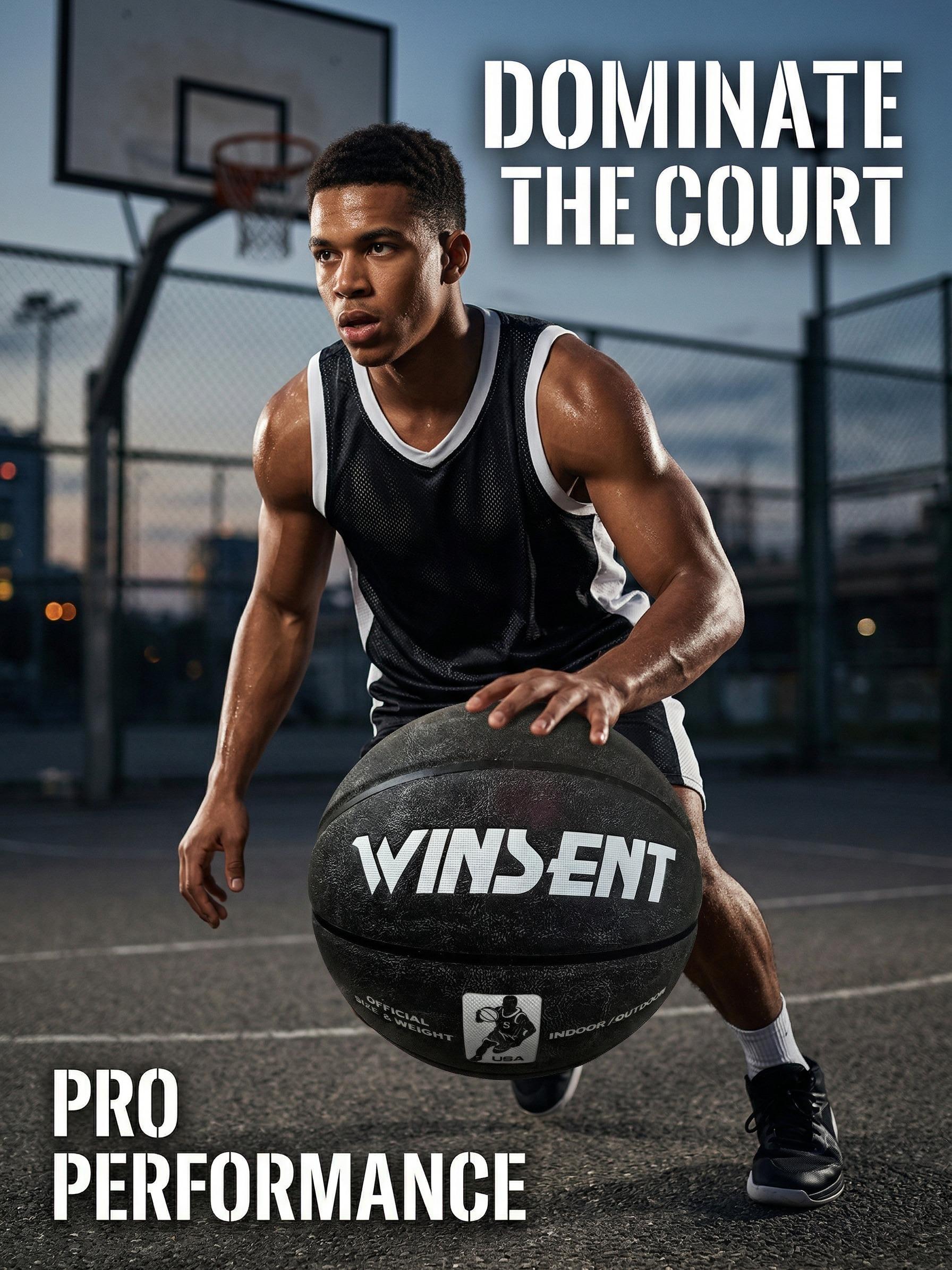 Pro Basketball, Precise Control, High Elasticity, Perfect for Training & Competition