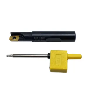 GBJ APMT1135 Indexabler Face Milling Inserts with 90 Degs Square Shoulder Indexable Milling Tool Holder 1/2in Shank for Steel Cutting Semi-Finishing (1/2in milling Holder + 1pc APMT1135)