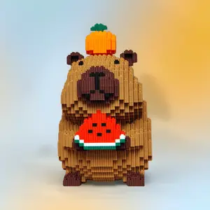 1650Pcs Capybara Building Blocks Toy, Storage for Office Supplies, Cosmetics & Handicrafts, Ideal Birthday Gift Choice