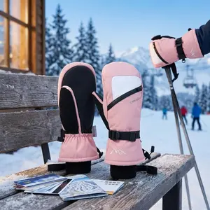 Winter Ski Mittens for Men and Women - Waterproof Snowboard Gloves for Cold Weather Snow Sports, Warm Insulated Thermal Protection, Durable Windproof Design for Skiing Snowboarding Outdoor Activities