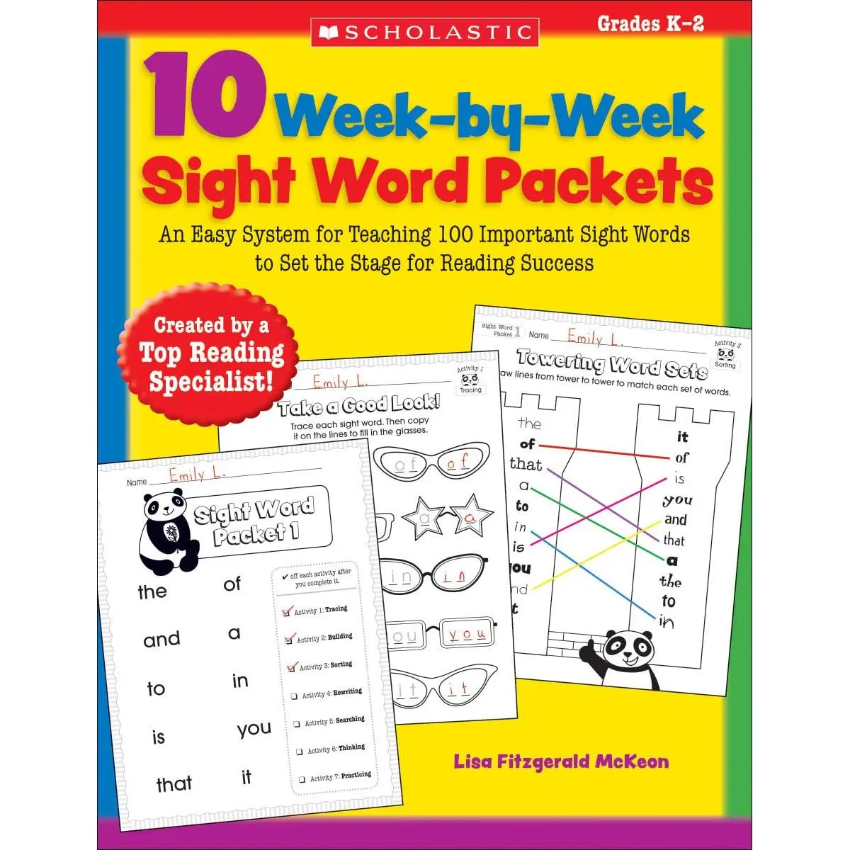 10 Week-by-Week Sight Word Packets: An Easy System for Teaching 100 Important Sight Words to Set the Stage for Reading Success Paperback – July 1, 2010