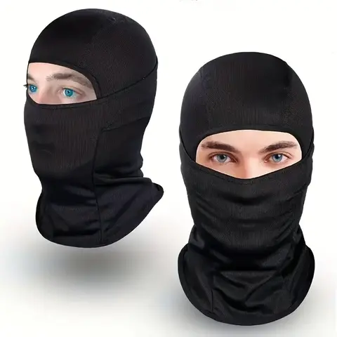 Winter Tactical Windproof Synthetic Full Face Balaclava Mask - Motorcycle Protective Gear, Breathable, Moisture-Wicking, Thermal Guard for Cold Rides, Military/Moto Style Head & Face Covers