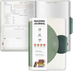 Reading Journal with 52 Reviews & Progress  - Book Journal Reading Log 176 Pages - A5 Hardcover Reading  Journal -  for Book Lovers & Readers - Keeping Notes on Your Favorite Books