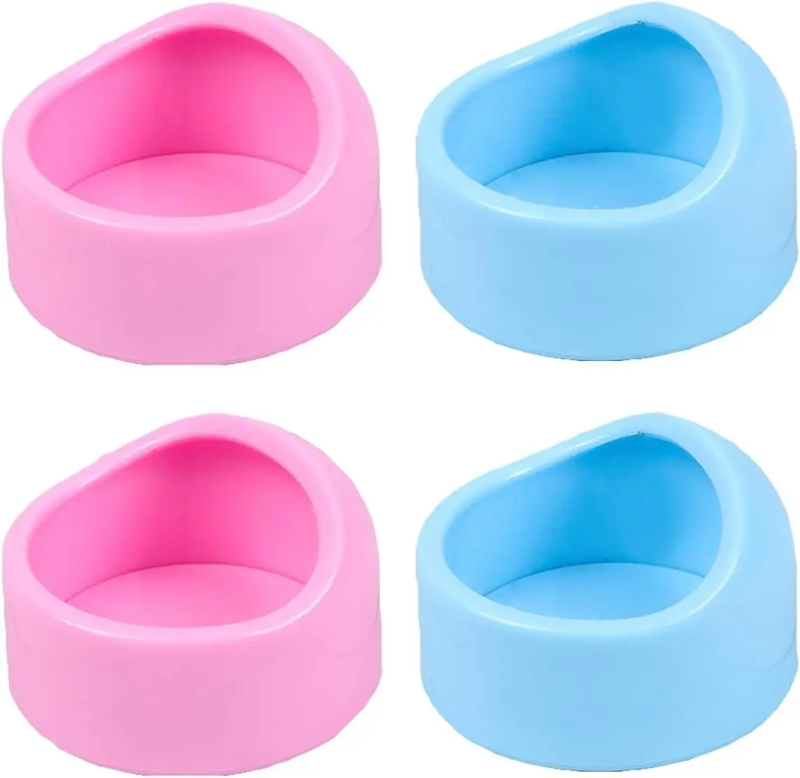 4 Pack Hamster Bowl Dwarf Feeding Bowls Food Water Feeder Dish for Robo Syrian Hamsters Hammies Mice Gerbils Degus Hedgehog Small Animals Pet