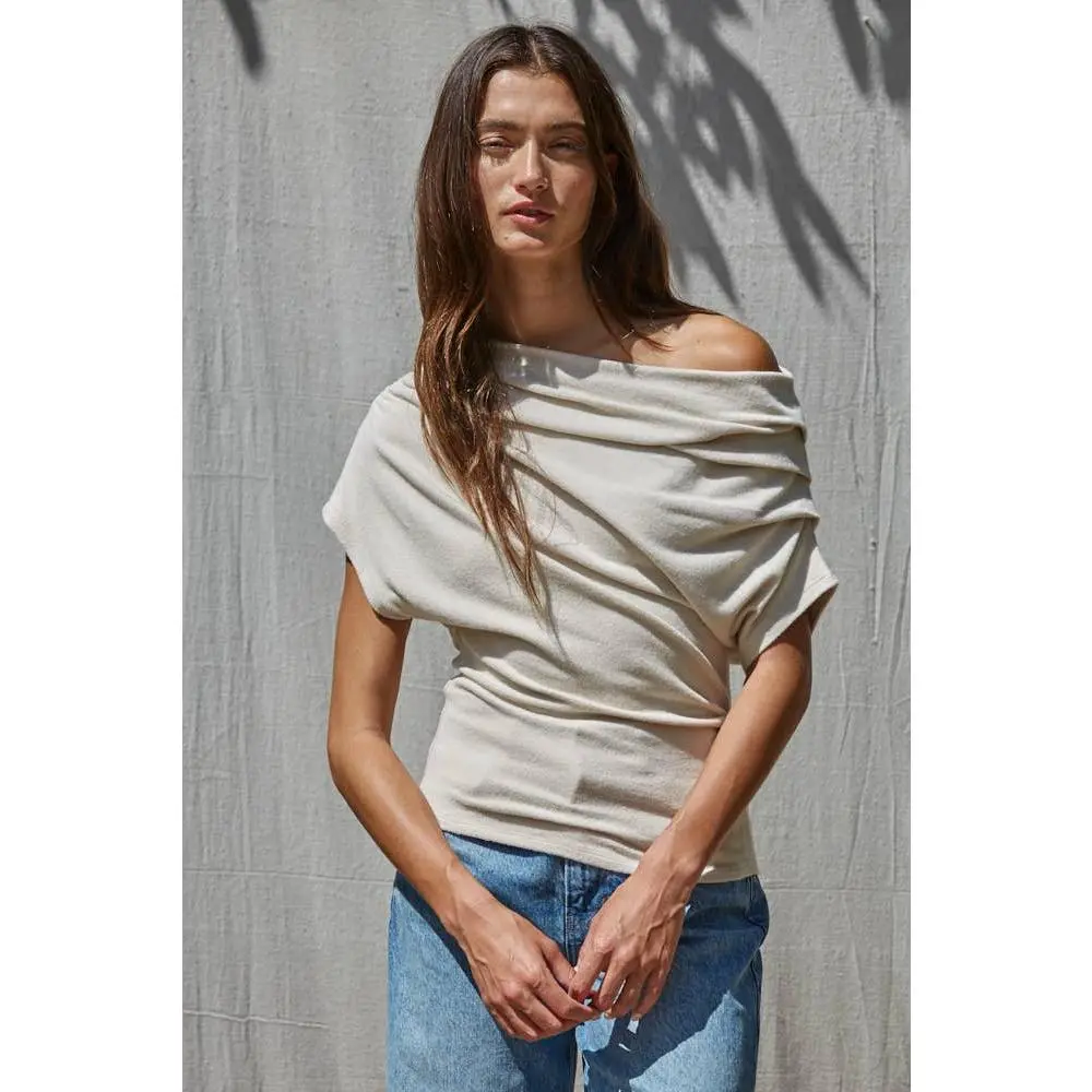Off Shoulder Drape Top