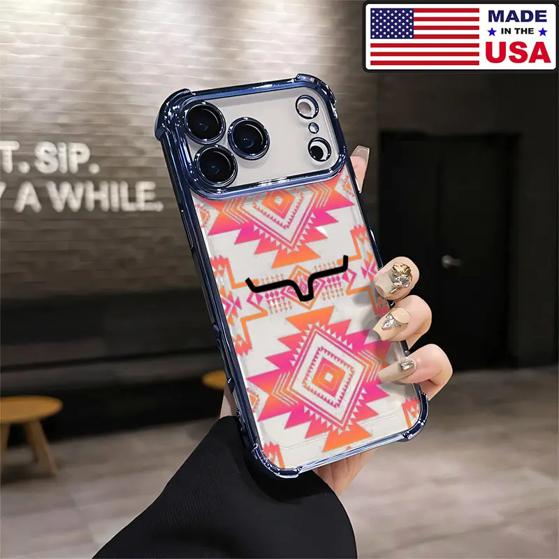 Customized Vintage Western Cowboy Cellphone Casing - Texas Longhorn, Aztec Gradient, Tribal Aesthetic Designs, Soft Silicon TPU, Shockproof Protection Accessory for iPhone 17/16/15/14/13/12 Plus Pro Max Ultra & Samsung 22/23/24/25 Plus Pro Max Ultra, Devi