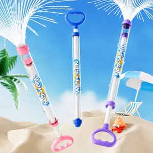 3pcs Pull-Type Water Gun with Sprinkler Head, Dual-Use Water Blaster, Portable Water Toy for Pool, Beach, Summer Outdoor Activities, 3 Colors