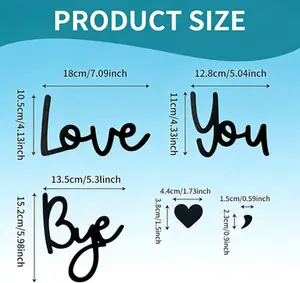 Wooden "Love You Bye" Sign Home Decor – Boho Farmhouse Wall Art for Stylish Living Rooms, Hallways and Entryways, Decorative Door Sign Gift for Family and Loved Ones