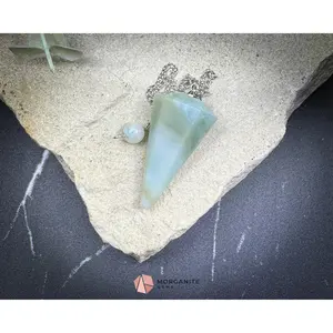 Amazonite Crystal Pendulum for Calm, Truth & Communication