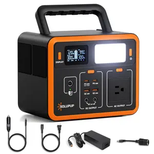 Portable Power Station 90,000mAh, 288Wh LiFePO4 Battery Bank, 300W (Peak 600W) Solar Generator, with 110V AC Outlet for Camping & Emergency Backup