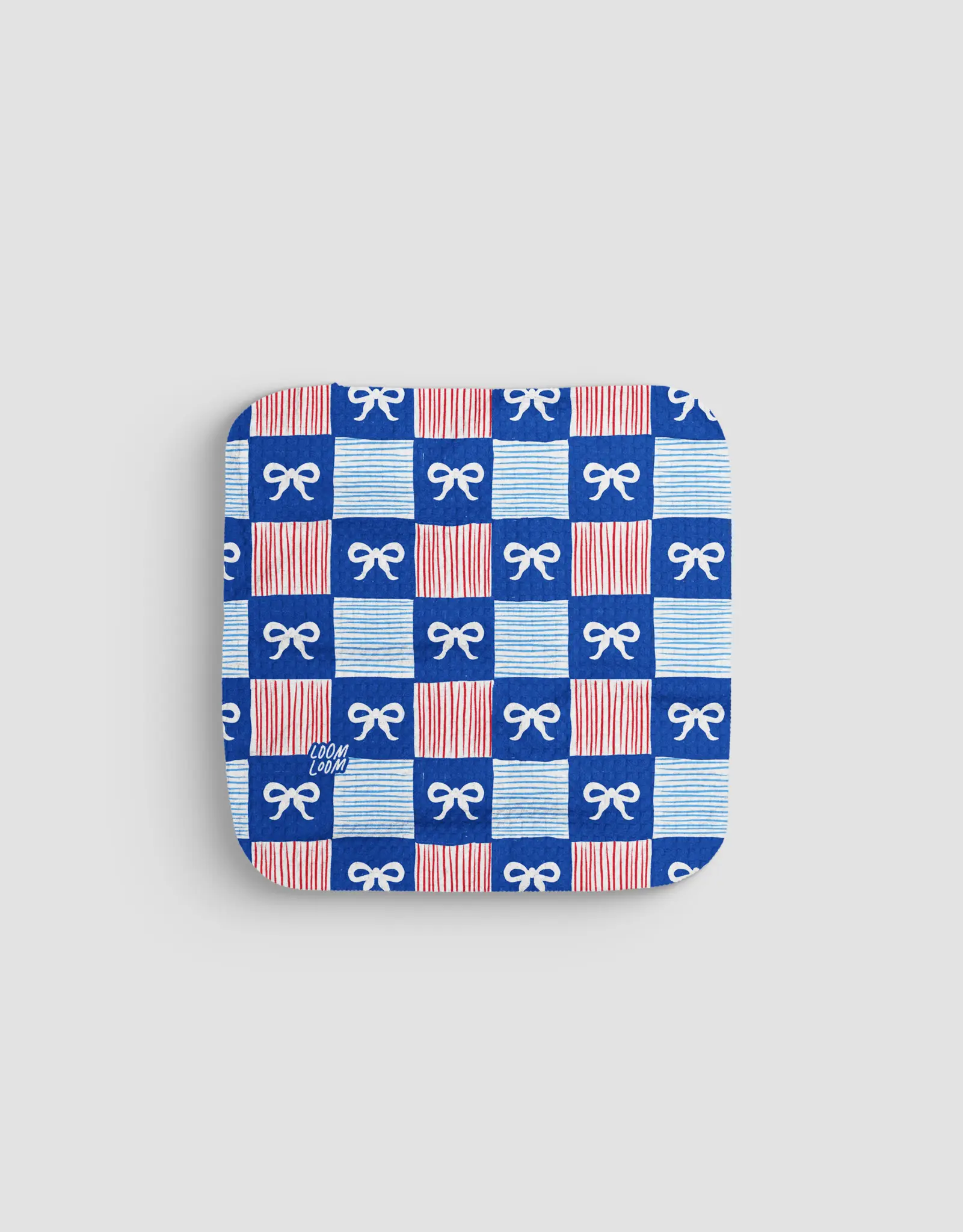 Patriotic Checkerboard Dishcloth Set - Double-Sided Print Quick-Dry Kitchen Cleaning Cloth