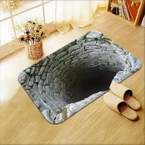 Visual Illusion Deep Abyss Pattern Non-Slip Door Mat, 60x90cm Microfiber Absorbent Polyester, Bath Rug, Bathroom Bedroom Living Room Entrance Camping Yoga Mat, Bath Mats For Bathroom Non Slip
