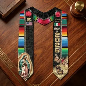 Mexican Graduation Sash, Mexican American Flag Graduation Sash 2026, Guadalupe Stole, Mexico Graduation Stole 2026, Hispanic Sash