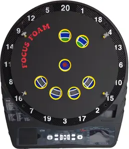 Soft Tip Dartboard Overlay – Cricket Triples Circles (Red, Black, Yellow, 15.5")