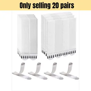 Large Picture Hanging Strips Heavy Duty,20-Pairs(40 Strips) Sticky Picture Hangers for Walls Hanging Without Nail,Damage Free No Nails Refill Adhesive Poster Frame Mounting,White，Command Strips，Picture Hanging Strips，Tapestry Hangers. ﻿