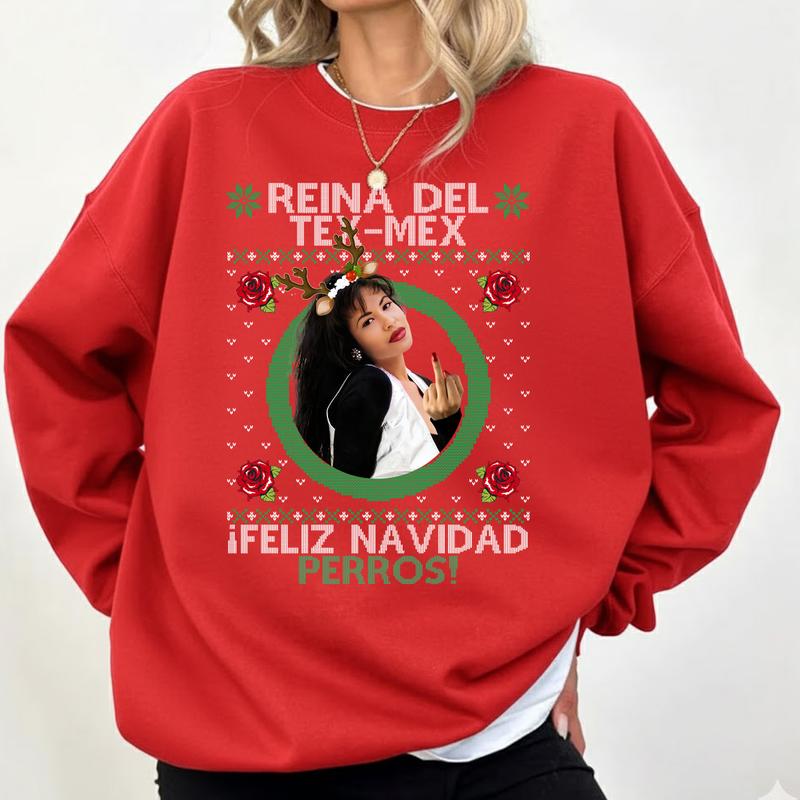 Selena Reina Del Dex Mex Christmas Vintage Shirt Sweatshirt Hoodie