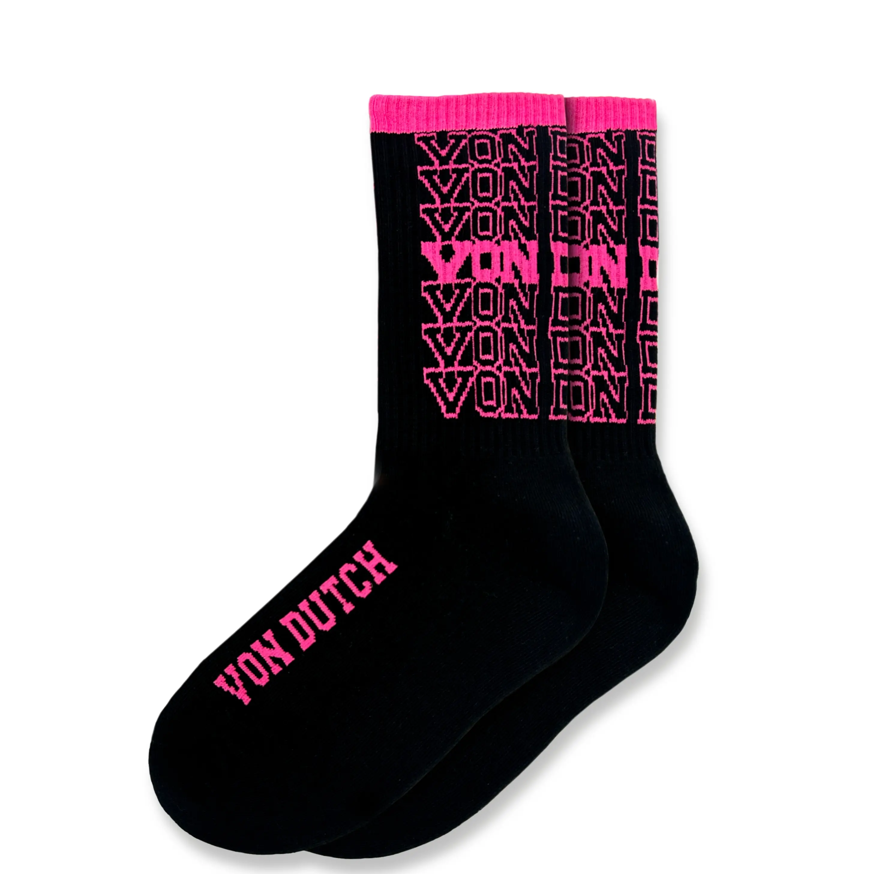 Von Dutch Black and Pink Socks