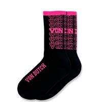Von Dutch Black and Pink Socks