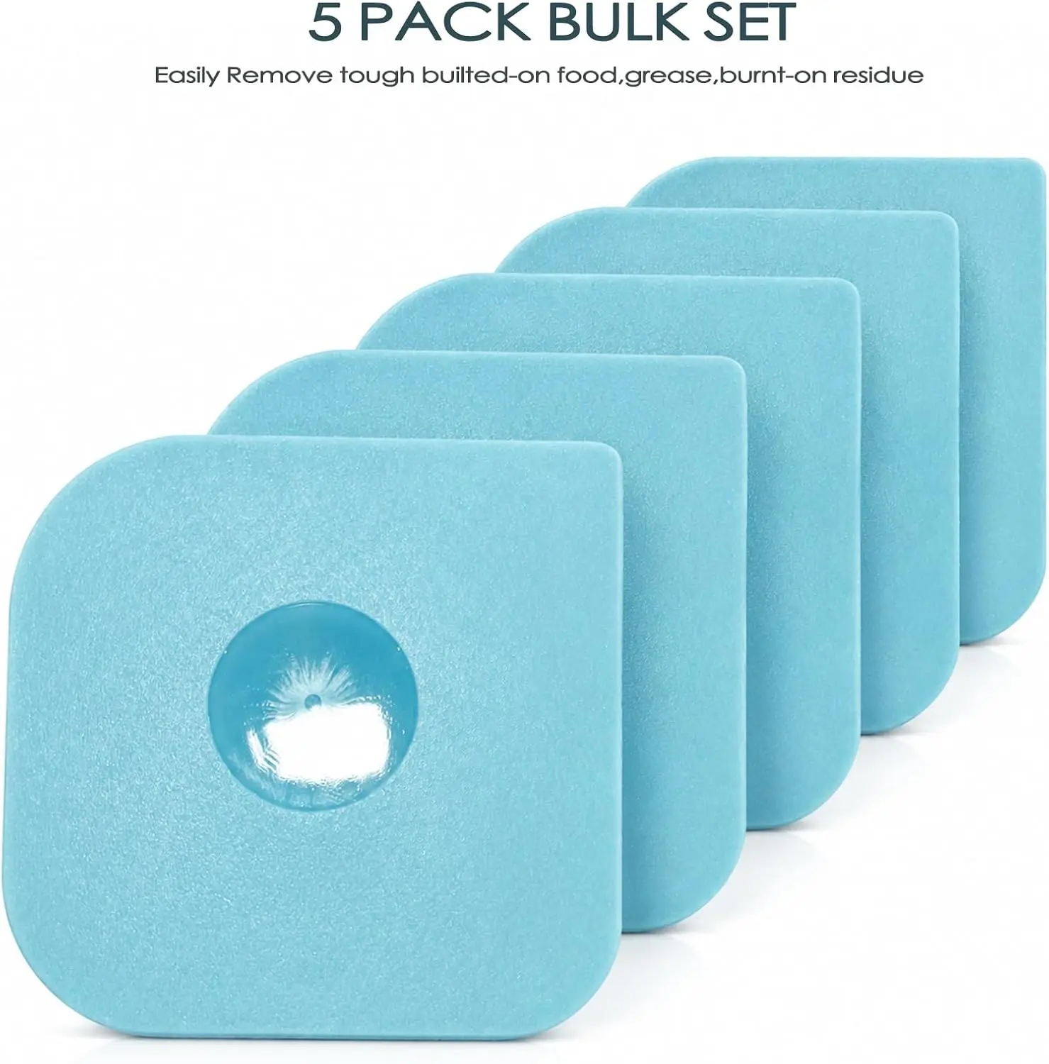 Premium Pan & Pot Scraper, Kitchen Dish Scraper, Plastic Food Residue Cleaning Tool for Pots, Pans, Plates & Cookware