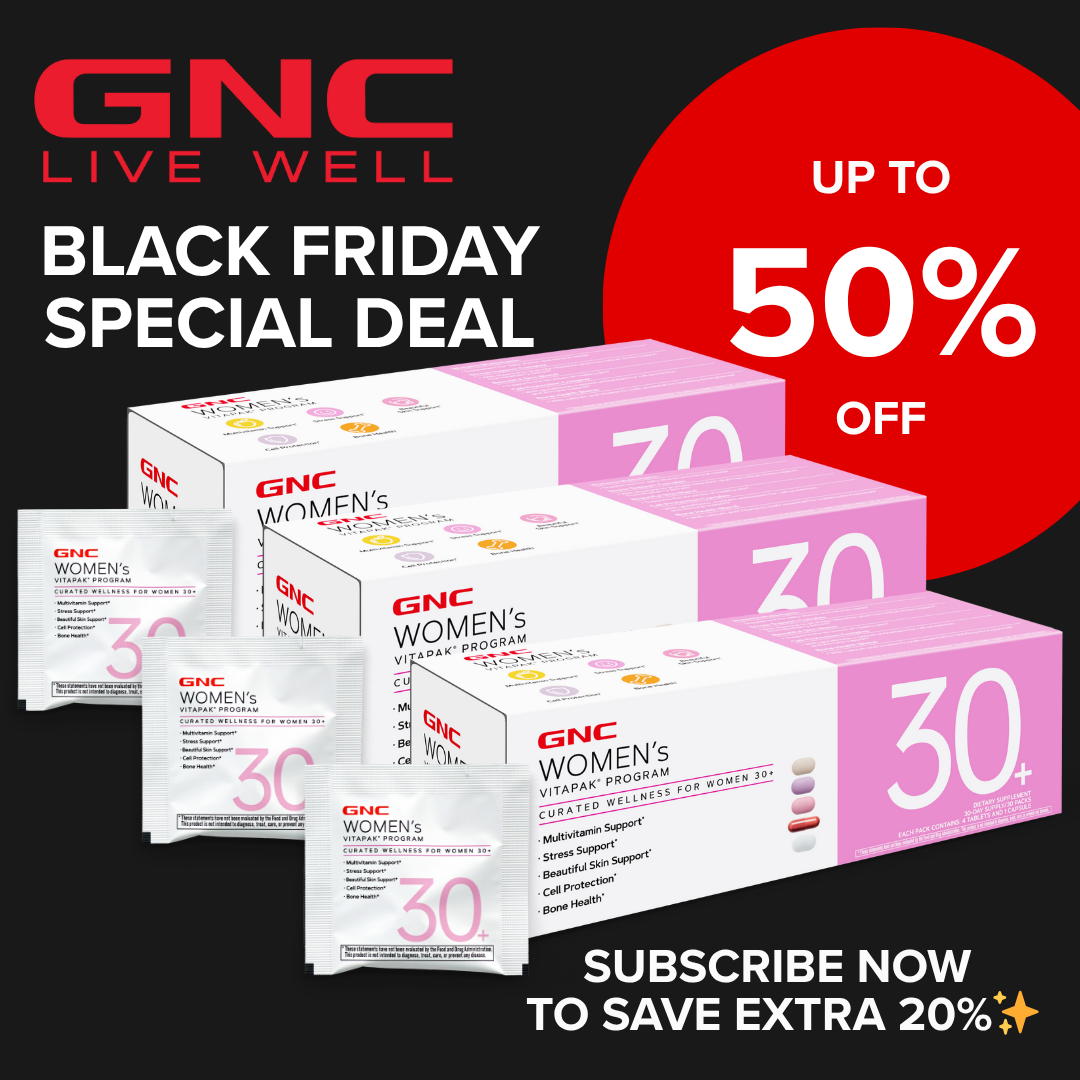 GNC 3-Pack Bundle: Women's 30+ Vitapak, 90 day supply, Multivitamin for Daily, S...