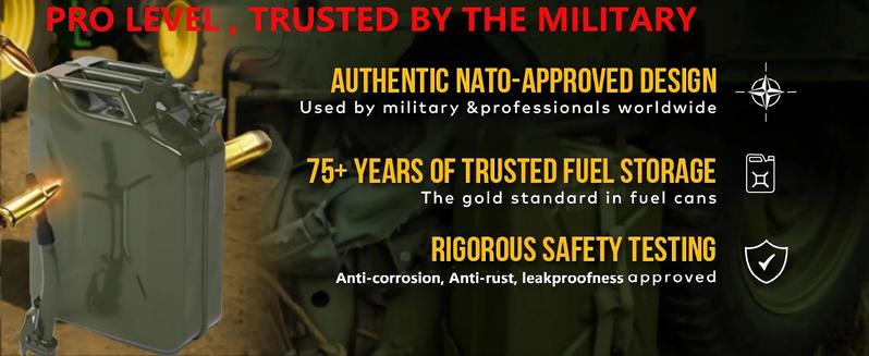 Ubesgoo 5L/10L/20L Fuel Can, Portable Jerry Gas Can with Flexible Spout System, Rustproof ＆ Heat-resistant Steel Fuel Tank for Cars Trucks Equipment Bottles OrganiserVersatile Water and Liquid Container for Cars, Trucks, Motorcycles