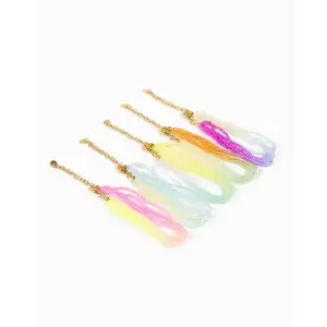 B-503 Neon Ombre Multi Layered Color Glass Bead Bracelet
