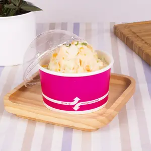 [1,000 ct] 5 oz Paper Food Containers | 87 mm | Pink