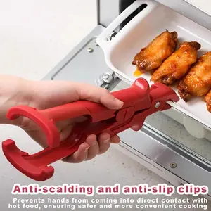 Hot Plate Gripper,2 In 1 Silicone Anti-Scalding Plate Gripper,Anti Scald Bowl Holder Clip,For Hot Dishes Plates, Oven Microwave Cooking Safe