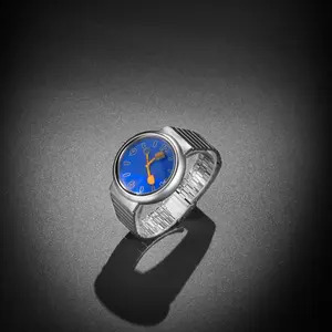 Fashion Watch ,Blue Metallic Burger Theme Watch, Gift Idea, Unisex, Unique Design, Exquisite Gift Box Packaging, Ideal choice for Gifts