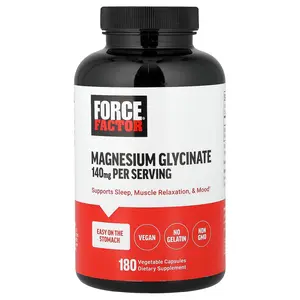 Force Factor Magnesium Glycinate, 180 Vegetable Capsules (70 mg per Capsule)