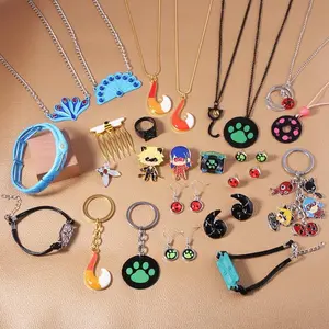 Blackhornsearringsnecklaceshrimptailkeychainbraceletcat'spawpendantkeyringforMenWomenbagaccessoriescarjewelry